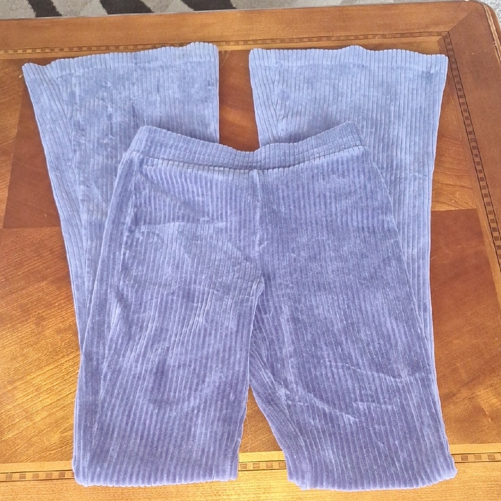 Aerie Corduroy Flare Pants in Bluish/purple Size XXS